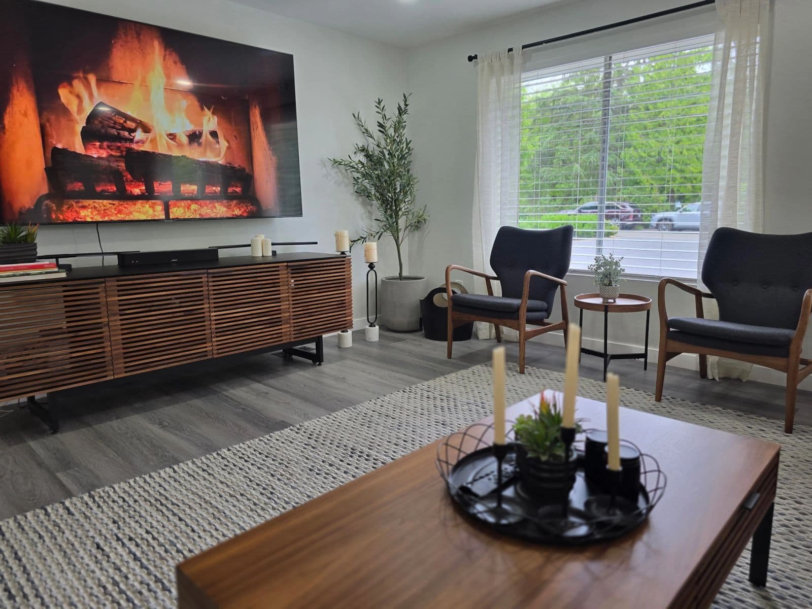 Outdoor patio for fresh-air visits